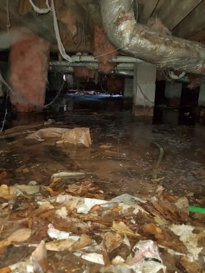 Crawl space flood assessment for Commercial Water Damage Restoration in Baldwinsville